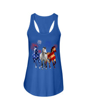 Load image into Gallery viewer, Lovely Phone Case Horse Freedom Firework Gift For Horse Lovers Ladies Flowy Tank