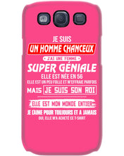 Load image into Gallery viewer, Je Suis Un Homme Chanceux J'ai Line Femme Custom Design Je Suis Son Roi Phone case