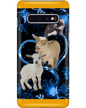 Load image into Gallery viewer, Lovely Phone Case Twinkling Blue Heart Gift For Goat Lovers Phone case