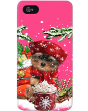Load image into Gallery viewer, Yorkshire Terrier Loves Drinking Hot Latte Gift For Dog Lovers Phone case