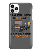 Load image into Gallery viewer, A Man Loves Beer And Dachshund Gift For Dog Lovers Phone case