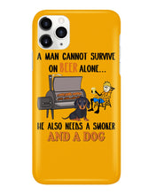 Load image into Gallery viewer, A Man Loves Beer And Dachshund Gift For Dog Lovers Phone case