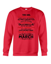 Load image into Gallery viewer, This Girl Has Fought A Thousand This Girl Was Born In March Sweatshirt