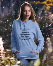 Load image into Gallery viewer, I'm A German Woman I'm Great At Multi Tasking Gift For Women Hoodie