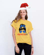 Load image into Gallery viewer, Firefighter Make You Life Safe Lady With Blue Ribbonhead Gift For Women Guys Tee