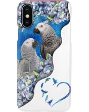 Load image into Gallery viewer, Magical Gray Couple African Parrot Gift For Bird Lovers Phone case