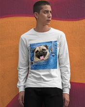Load image into Gallery viewer, baby Pug In Denim Pocket Gift For Dog Lovers Unisex Long Sleeve