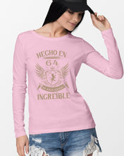 Load image into Gallery viewer, Hecho En 64 56 Anos Siendo Increible Special Custom Design Unisex Long Sleeve