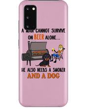 Load image into Gallery viewer, A Man Loves Beer And Dachshund Gift For Dog Lovers Phone case