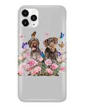 Load image into Gallery viewer, German Wirehaired Pointer With Peonies Gift For Dog Lovers Phone case