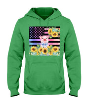 Load image into Gallery viewer, Pig America Flag Sunflower Special Custom Design Hoodie
