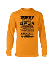 Load image into Gallery viewer, Gift For Husband Taken By A November Sexy Wife Who Happens To Cuss A Lot Unisex Long Sleeve