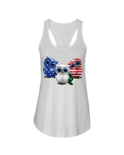 Load image into Gallery viewer, Lovely Phone Case Three Owl With US Flag Gift For Owl Lovers Ladies Flowy Tank