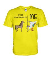 Load image into Gallery viewer, Funny Difference Between Me And Other Psychotherapists Unicorn And Horse Guys V-Neck