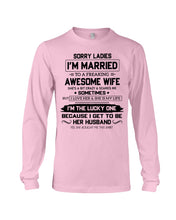 Load image into Gallery viewer, I'm The Lucky One Because I Get To Be Her Husband Gift For Husband Unisex Long Sleeve