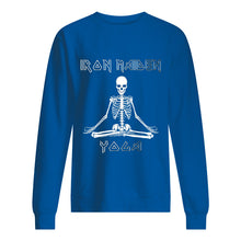 Load image into Gallery viewer, Yoga Iron Skeleton Dark Blue Background Gift For Men Sweatshirt