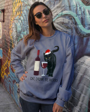 Load image into Gallery viewer, Cat Drink And Be Merry Meaningful Gift For Women Sweatshirt