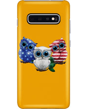 Load image into Gallery viewer, Lovely Phone Case Three Owl With US Flag Gift For Owl Lovers Phone case