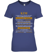 Load image into Gallery viewer, Kim Custom Name Gift A Warrior's Mentality With A Poet's Soul Ladies Tee
