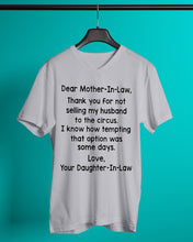 Load image into Gallery viewer, Daughter In Law Gift For Mother In Law I Know How Tempting That Option Was Some Days Guys V-Neck