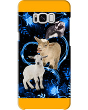 Load image into Gallery viewer, Lovely Phone Case Twinkling Blue Heart Gift For Goat Lovers Phone case