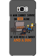Load image into Gallery viewer, A Man Loves Beer And Dachshund Gift For Dog Lovers Phone case