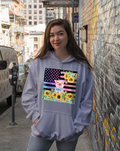 Load image into Gallery viewer, Pig America Flag Sunflower Special Custom Design Hoodie