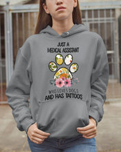 Load image into Gallery viewer, Medical Assistant Loves Dogs And Has Tattoos Gift For Dog Lovers Hoodie