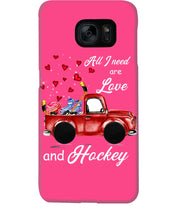 Load image into Gallery viewer, All I Need Are Love And Hockey Gift For Hockey Players Phone case