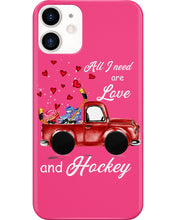 Load image into Gallery viewer, All I Need Are Love And Hockey Gift For Hockey Players Phone case