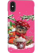 Load image into Gallery viewer, Yorkshire Terrier Loves Drinking Hot Latte Gift For Dog Lovers Phone case