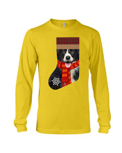 Load image into Gallery viewer, Santa Border Collie In Stock Gift For Dog Lovers Unisex Long Sleeve