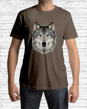 Load image into Gallery viewer, Wolf's Face Simple Unique Custom Design For Animal Lovers Guys Tee