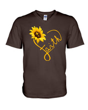 Load image into Gallery viewer, Black Phone Case Sunflower Faith Gift For Christians Guys V-Neck