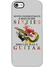 Load image into Gallery viewer, Never Underestimate A 60 Year Old Man Can Play A Guitar Phone case