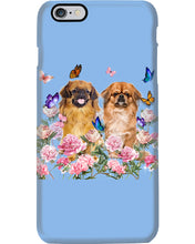 Load image into Gallery viewer, Pekingese With Peonies Gift For Dog Lovers Phone case