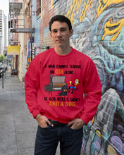 Load image into Gallery viewer, A Man Loves Beer And Dachshund Gift For Dog Lovers Sweatshirt
