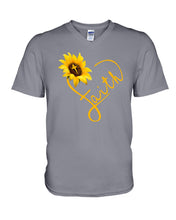 Load image into Gallery viewer, Black Phone Case Sunflower Faith Gift For Christians Guys V-Neck