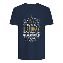 Load image into Gallery viewer, Vintage Funny My 45th Birthday The One Where I Was Quarantined Guys V-Neck