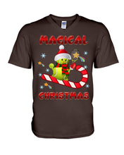 Load image into Gallery viewer, Tennis Players Magical Christmas Snowman Gift For Women Guys V-Neck
