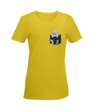 Load image into Gallery viewer, Cat In Your Front Pocket Great Gift For Cat Lovers Ladies Tee