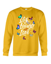 Load image into Gallery viewer, Butterfly Live Laugh Love Gift For Lover Sweatshirt