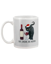 Load image into Gallery viewer, Cat Drink And Be Merry Meaningful Gift For Women Mug
