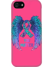 Load image into Gallery viewer, You Matter Ribbon Awareness With Angel Wings Phone case
