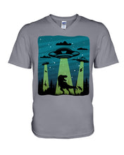 Load image into Gallery viewer, UFA Dinosaur T Rex Sky Full Of Stars Guys V-Neck
