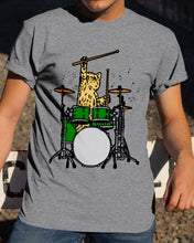 Load image into Gallery viewer, Cat Play Drum Funny Gift For Cat Lovers Guys Tee