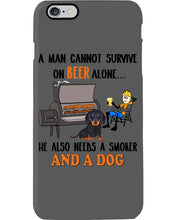 Load image into Gallery viewer, A Man Loves Beer And Dachshund Gift For Dog Lovers Phone case