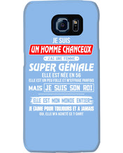 Load image into Gallery viewer, Je Suis Un Homme Chanceux J'ai Line Femme Custom Design Je Suis Son Roi Phone case