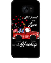 Load image into Gallery viewer, All I Need Are Love And Hockey Gift For Hockey Players Phone case
