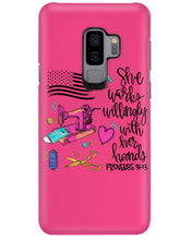 Load image into Gallery viewer, She Works Willingly With Her Hands Gift For Sew Lovers Phone case